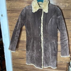 Wilson’s Leather Women's Brown and Cream Coat size medium